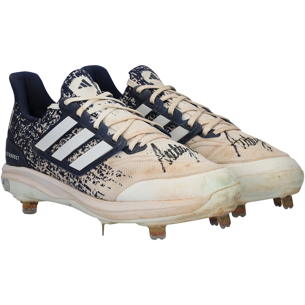 Anthony Volpe New York Yankees Autographed Game-Used Gray/Navy adidas Cleats from the 2024 MLB Season - RG13322120-21