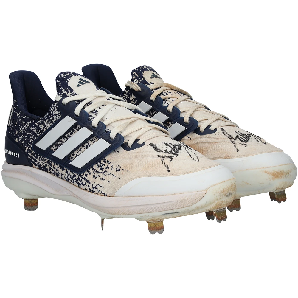 Anthony Volpe New York Yankees Autographed Game-Used Navy/White adidas Cleats from the 2024 MLB Season - RG13322116-17
