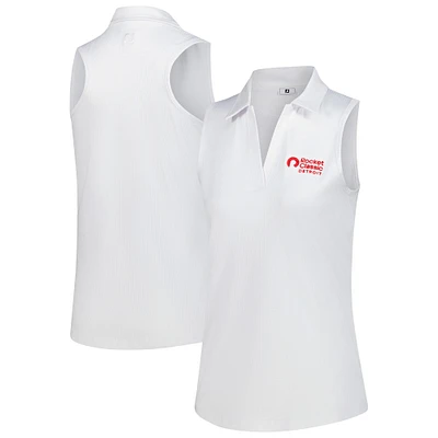 Women's Rocket Classic FootJoy White Racerback ProDry Sleeveless Polo