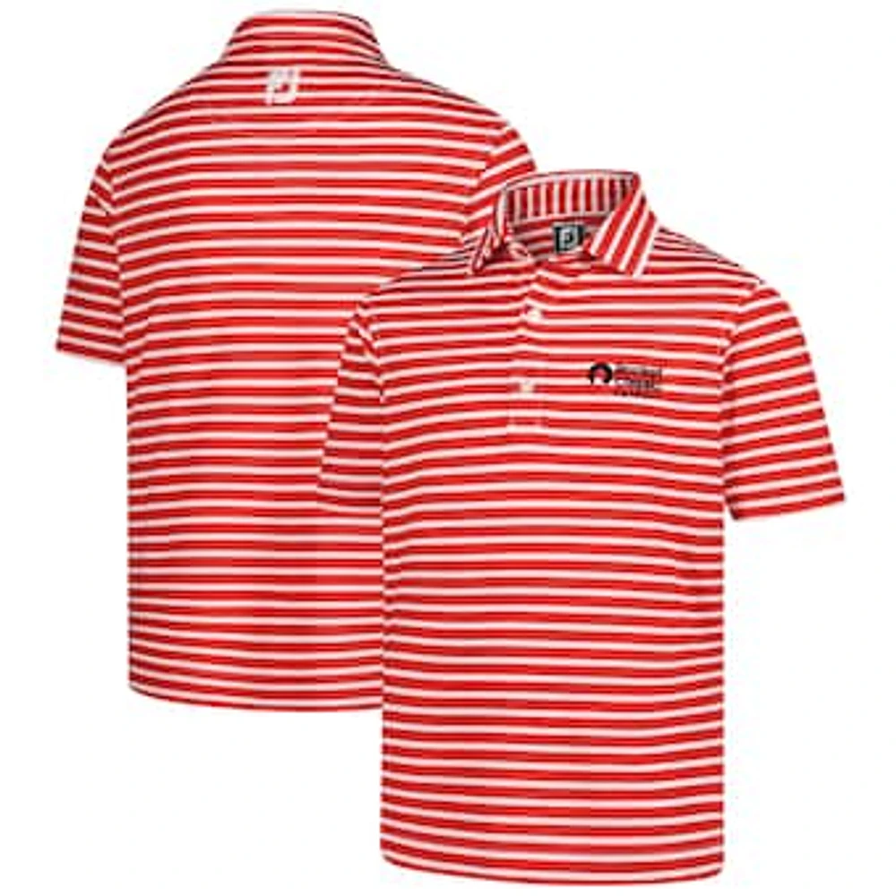 Youth FootJoy Red Rocket Classic Stripe Pique ProDry Polo