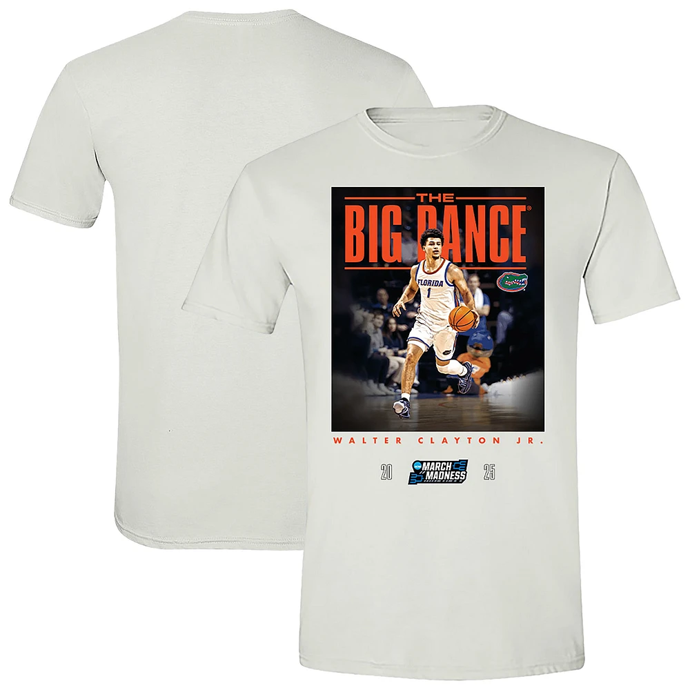 Unisex Walter Clayton Jr. White Florida Gators The Big Dance NIL T-Shirt