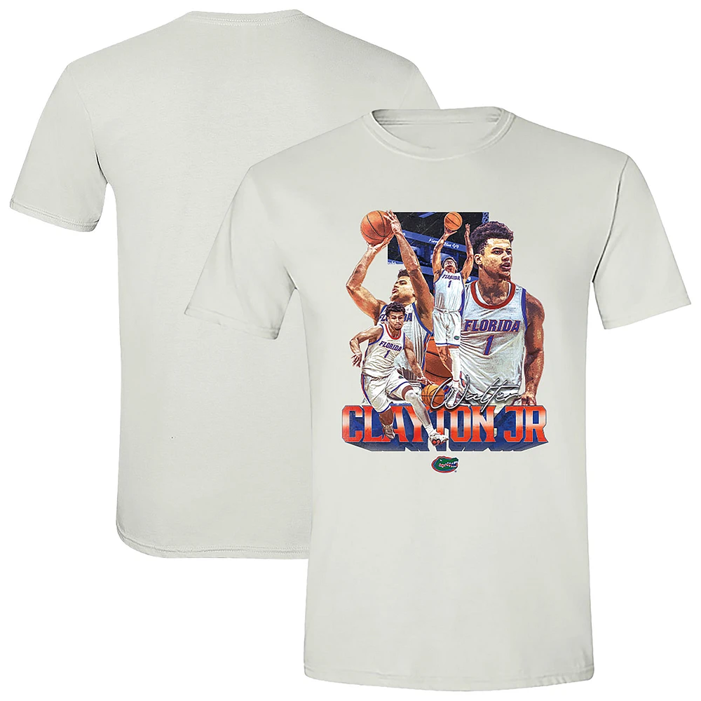 Unisex Walter Clayton Jr. White Florida Gators Player Collage NIL T-Shirt