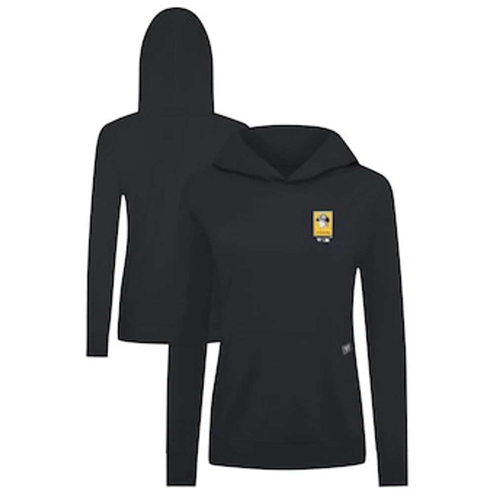 Women's Levelwear Black Pittsburgh Pirates Cooperstown Collection Relay Core Logo Pullover Hoodie