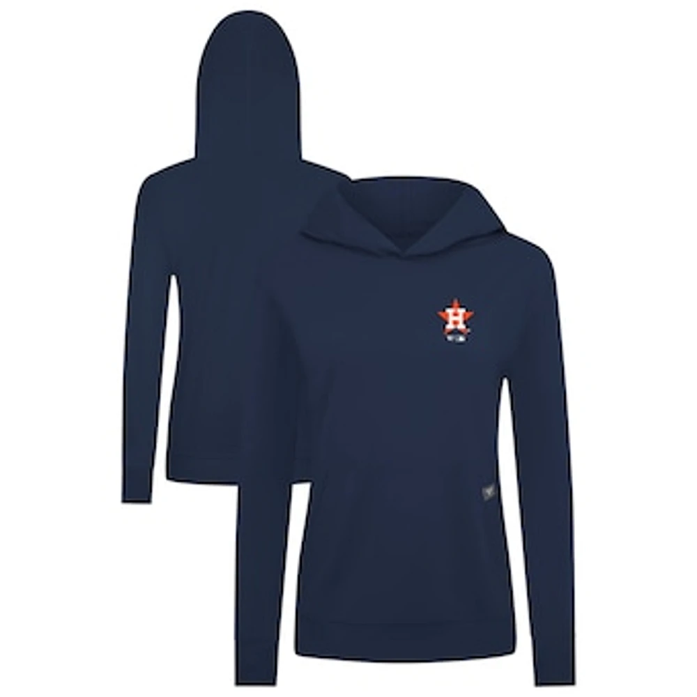 Women's Levelwear Navy Houston Astros Cooperstown Collection Relay Core Logo Pullover Hoodie