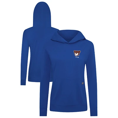 Women's Levelwear Royal Chicago Cubs Cooperstown Collection Relay Core Logo Pullover Hoodie