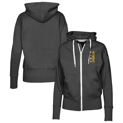 Women's Levelwear Black Pittsburgh Pirates Cooperstown Collection Gardinia Full-Zip Hoodie