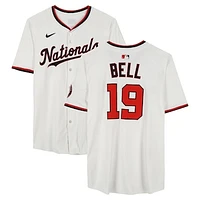 Josh Bell Washington Nationals Game-Used #19 White Nike Jersey vs. Philadelphia Phillies on March 27, 2025