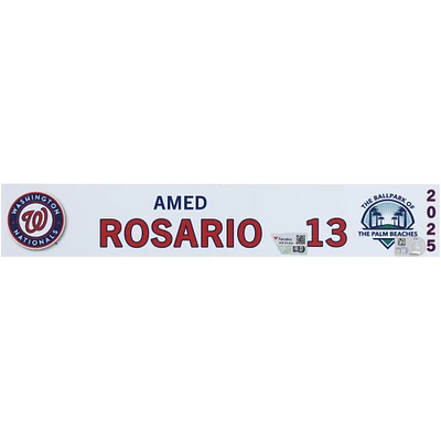 Amed Rosario Washington Nationals Player-Issued #13 Nameplate from 2025 MLB Spring Training