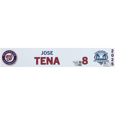 Jose Tena Washington Nationals Player-Issued #8 Nameplate from 2025 MLB Spring Training