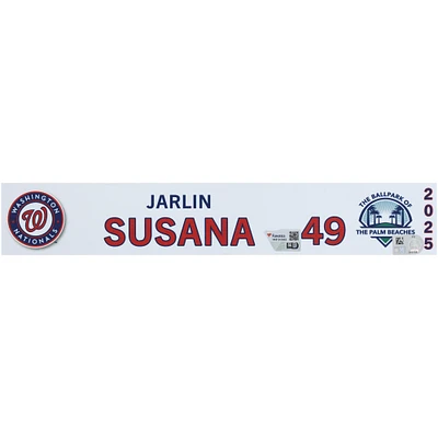 Jarlin Susana Washington Nationals Player-Issued #49 Nameplate from 2025 MLB Spring Training