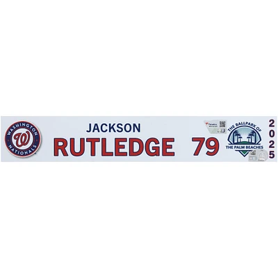 Jackson Rutledge Washington Nationals Player-Issued #79 Nameplate from 2025 MLB Spring Training