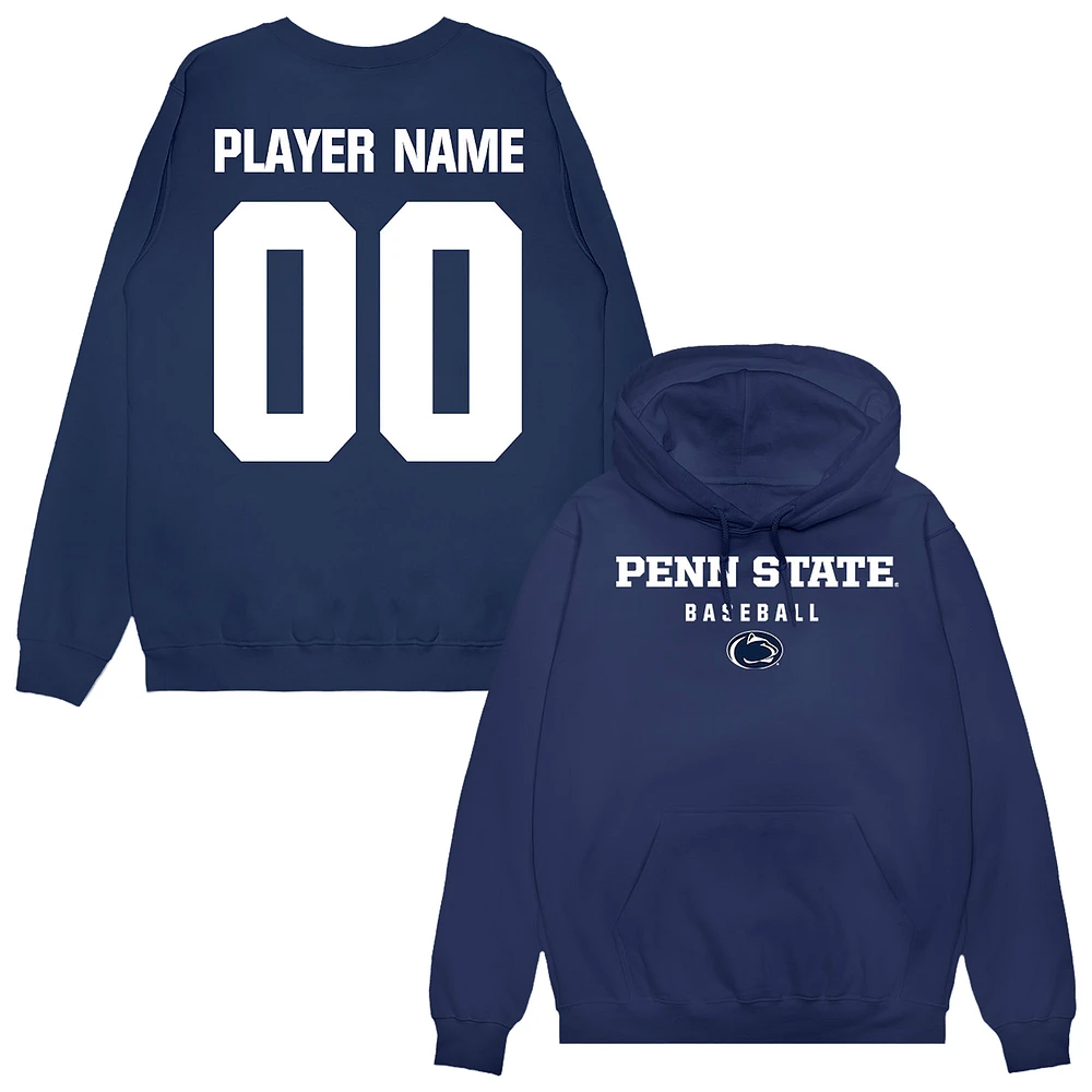 Unisex Navy Penn State Nittany Lions NIL Pick-A-Player Baseball Sweatshirt
