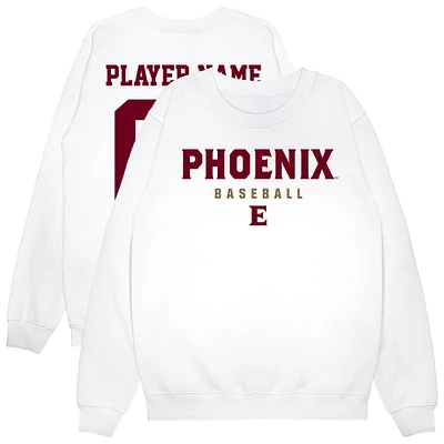 Unisex White Elon Phoenix NIL Pick-A-Player Baseball Sweatshirt