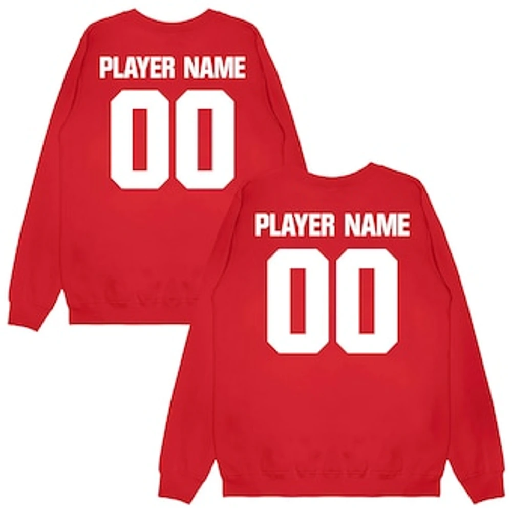 Unisex Red Louisville Cardinals NIL Pick-A-Player Baseball Sweatshirt