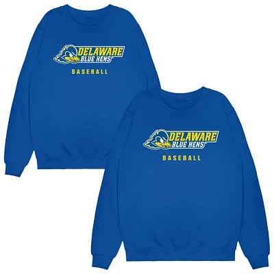Unisex Royal Delaware Fightin' Blue Hens NIL Pick-A-Player Baseball Sweatshirt