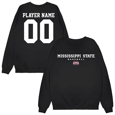 Unisex Black Mississippi State Bulldogs NIL Pick-A-Player Baseball Sweatshirt
