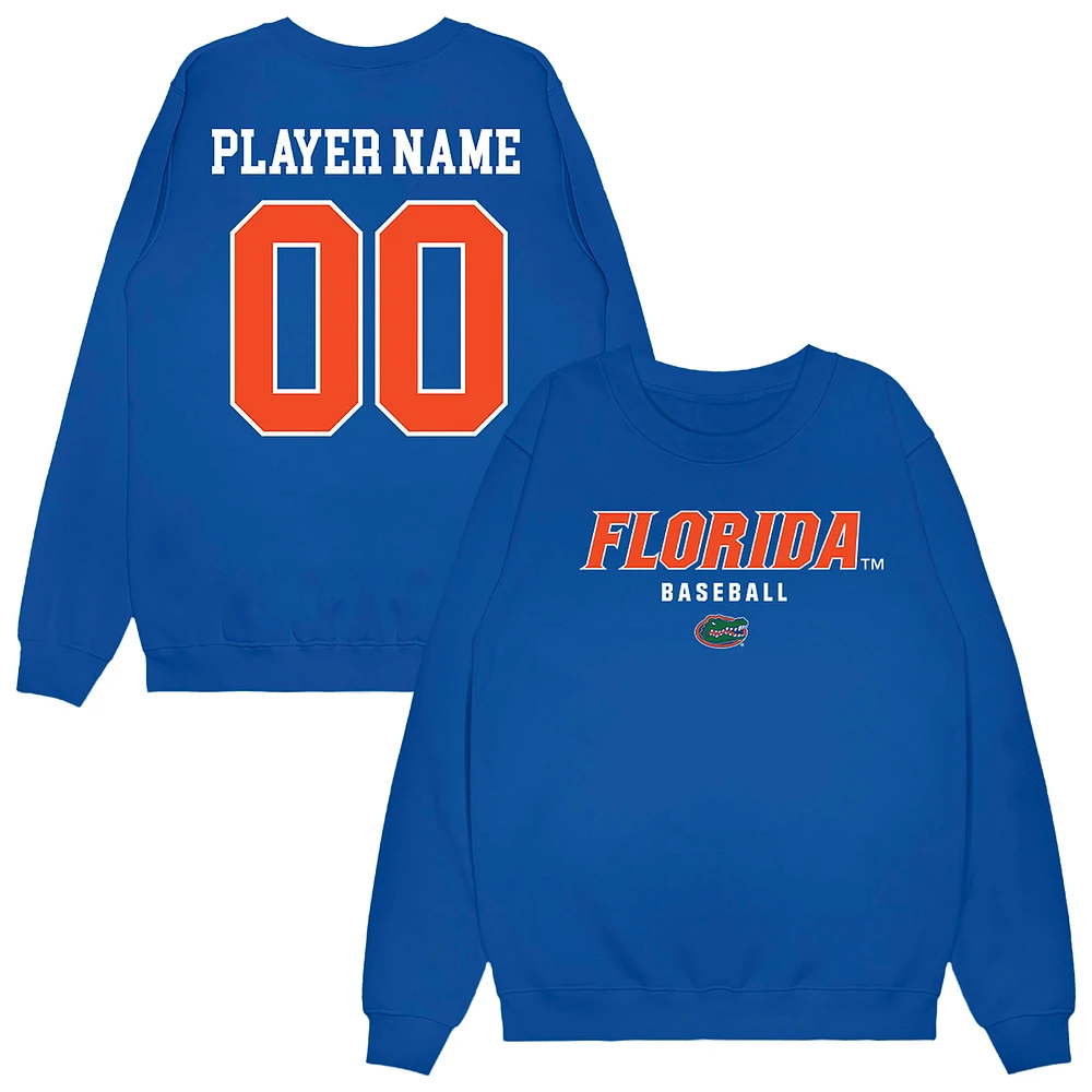 Unisex Royal Florida Gators NIL Pick-A-Player Baseball Sweatshirt