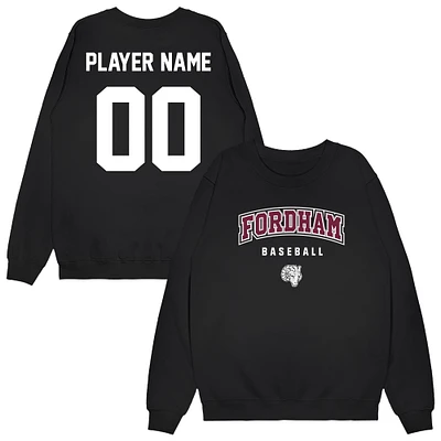 Unisex Black Fordham Rams NIL Pick-A-Player Baseball Sweatshirt