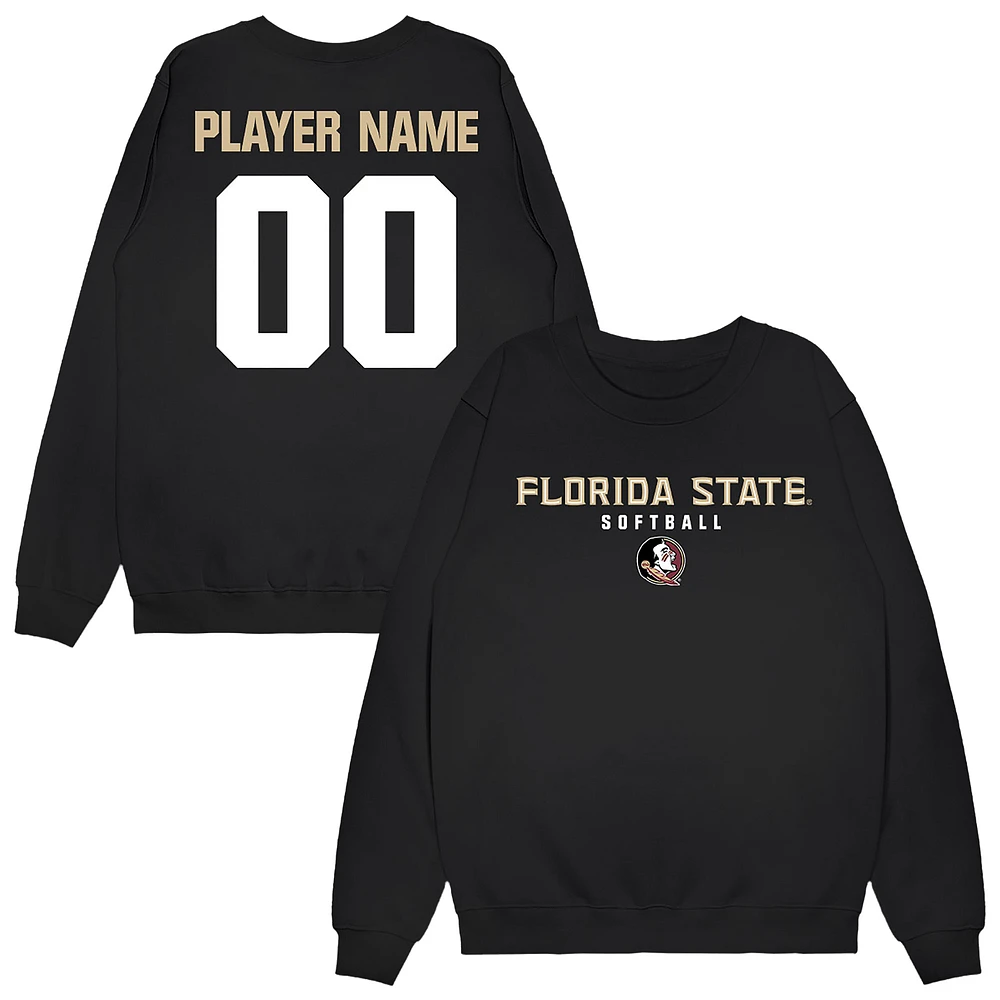 Unisex Black Florida State Seminoles NIL Pick-A-Player Softball Sweatshirt