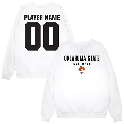 Unisex White Oklahoma State Cowboys NIL Pick-A-Player Softball Sweatshirt