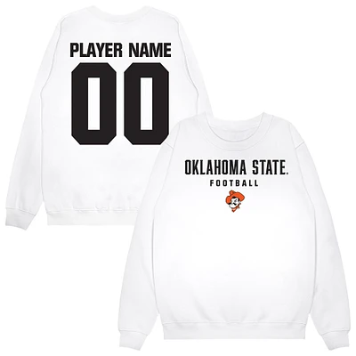 Unisex White Oklahoma State Cowboys NIL Pick-A-Player Football Sweatshirt