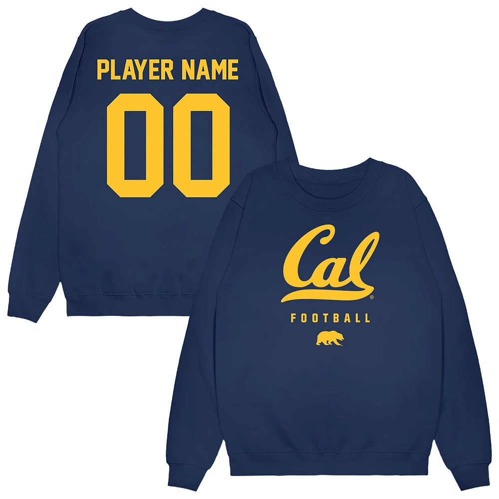 Unisex Navy Cal Bears NIL Pick-A-Player Football Sweatshirt