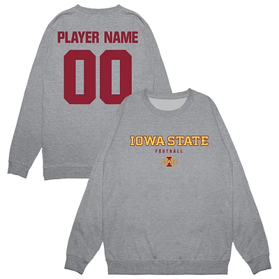 Unisex Gray Iowa State Cyclones NIL Pick-A-Player Football Sweatshirt