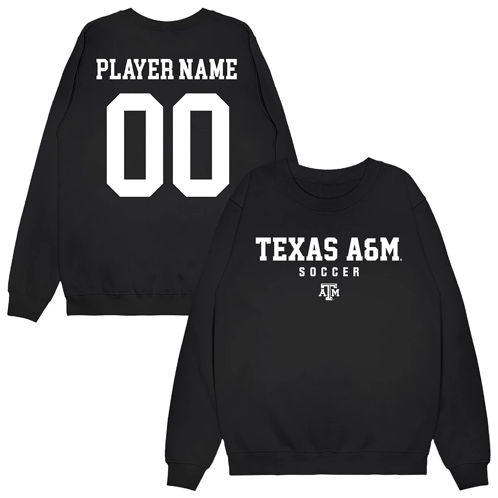 Unisex Black Texas A&M Aggies NIL Pick-A-Player Women's Soccer Sweatshirt