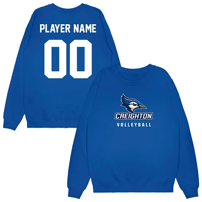 Unisex Blue Creighton Bluejays NIL Pick-A-Player Women's Volleyball Sweatshirt