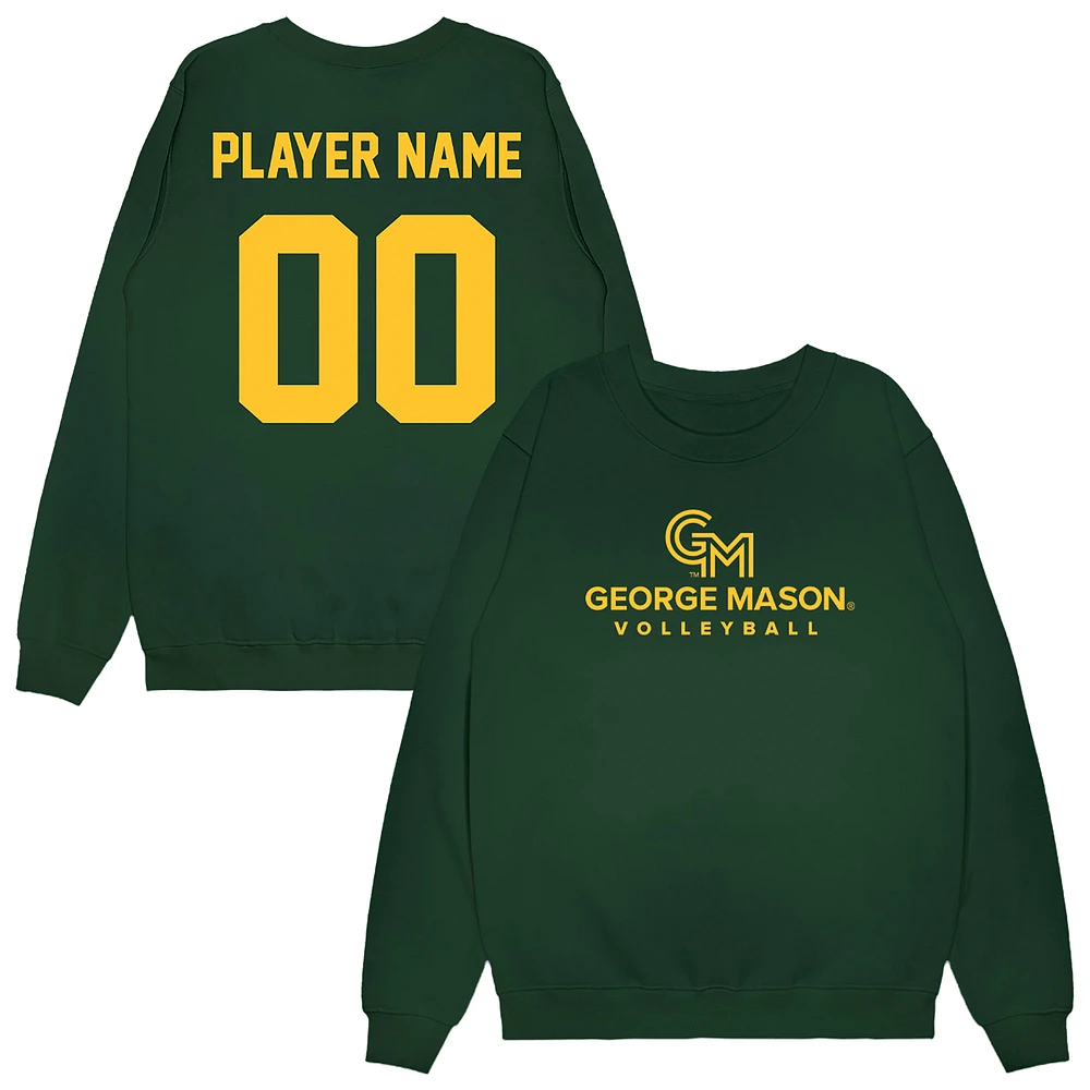 Unisex Green George Mason Patriots NIL Pick-A-Player Women's Volleyball Sweatshirt