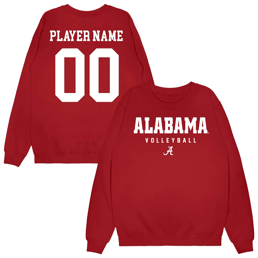 Unisex Crimson Alabama Tide NIL Pick-A-Player Women's Volleyball Sweatshirt