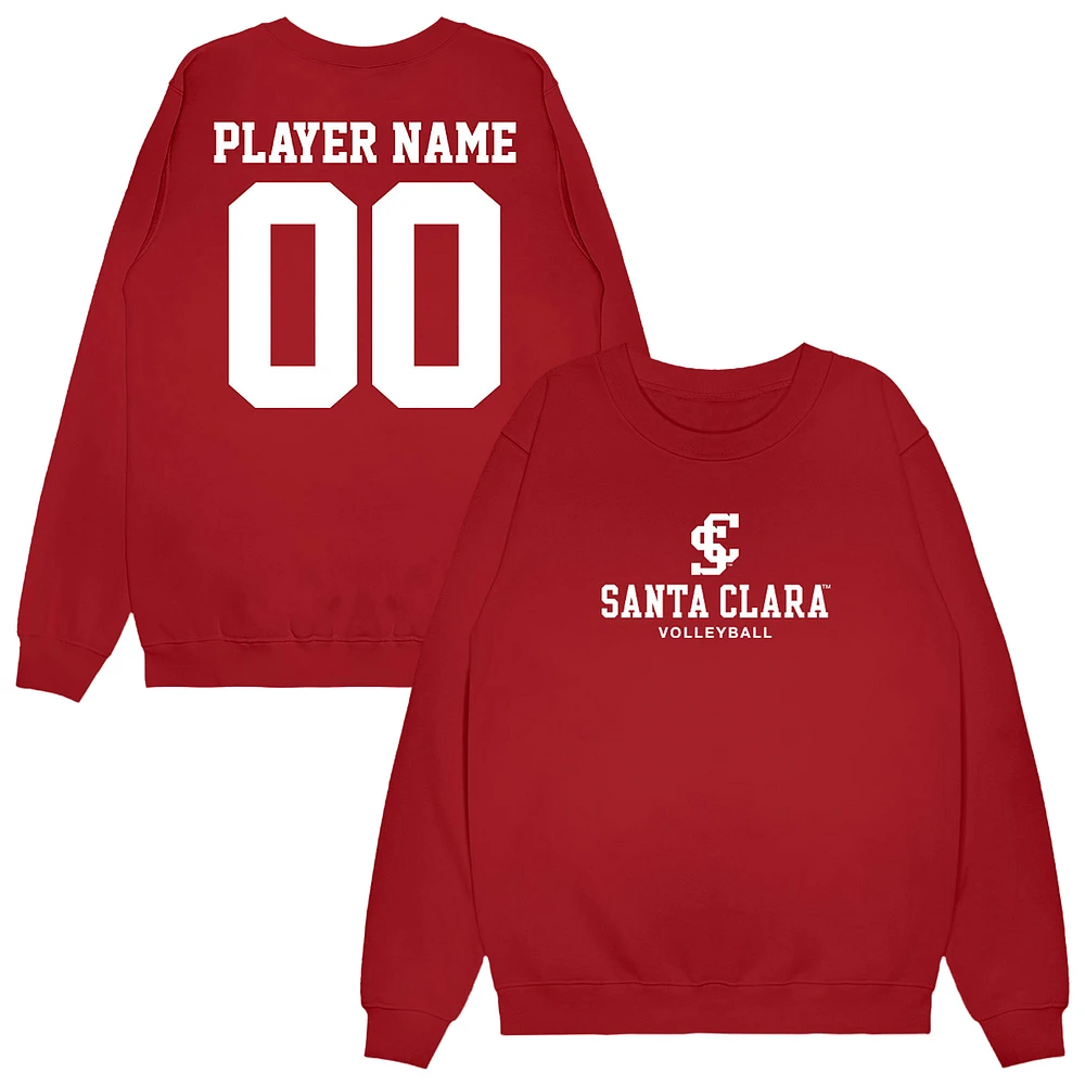 Unisex Cardinal Santa Clara Broncos NIL Pick-A-Player Women's Volleyball Sweatshirt