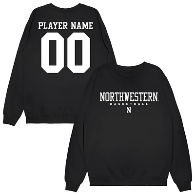 Unisex Black Northwestern Wildcats NIL Pick-A-Player Men's Basketball Sweatshirt