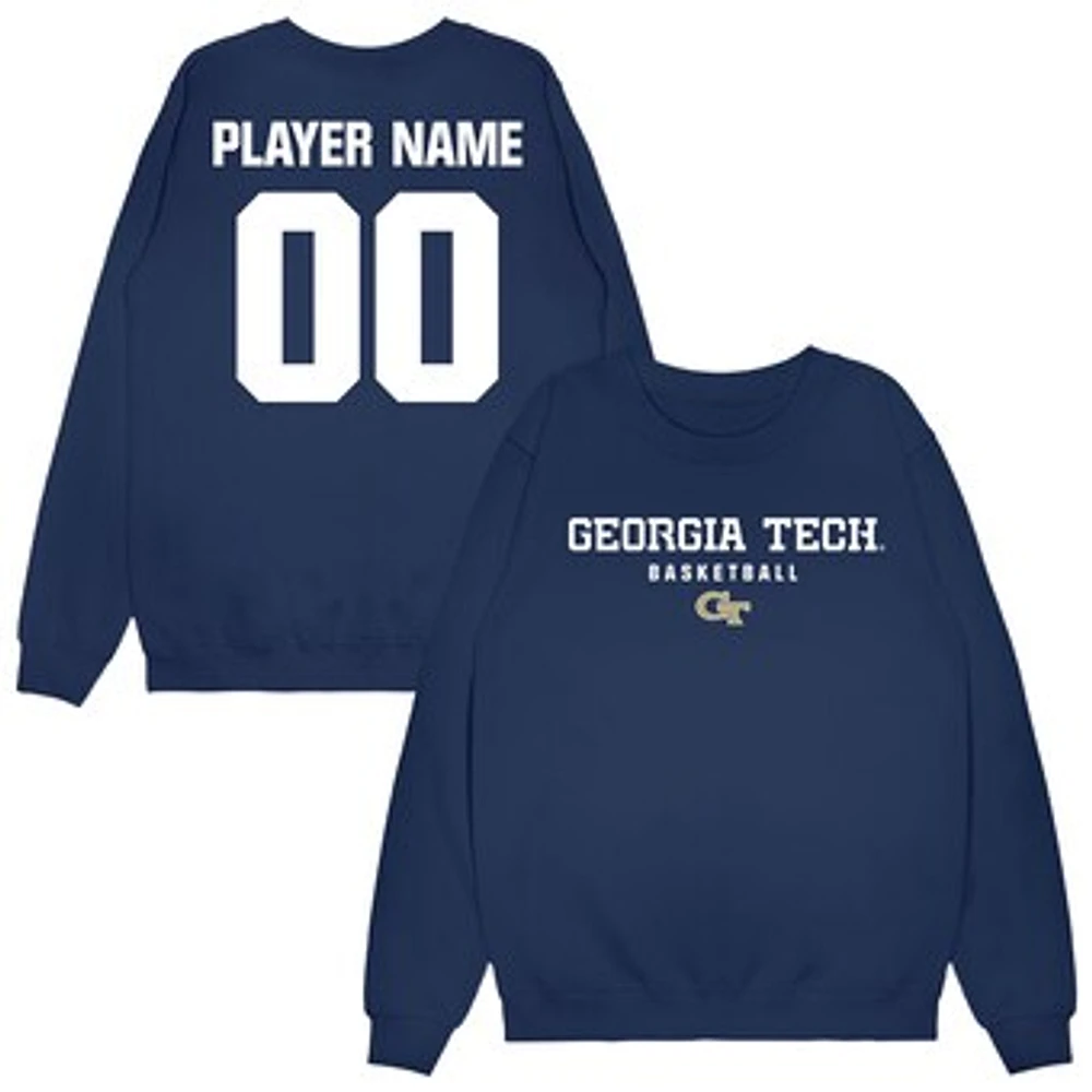 Unisex Navy Georgia Tech Yellow Jackets NIL Pick-A-Player Men's Basketball Sweatshirt