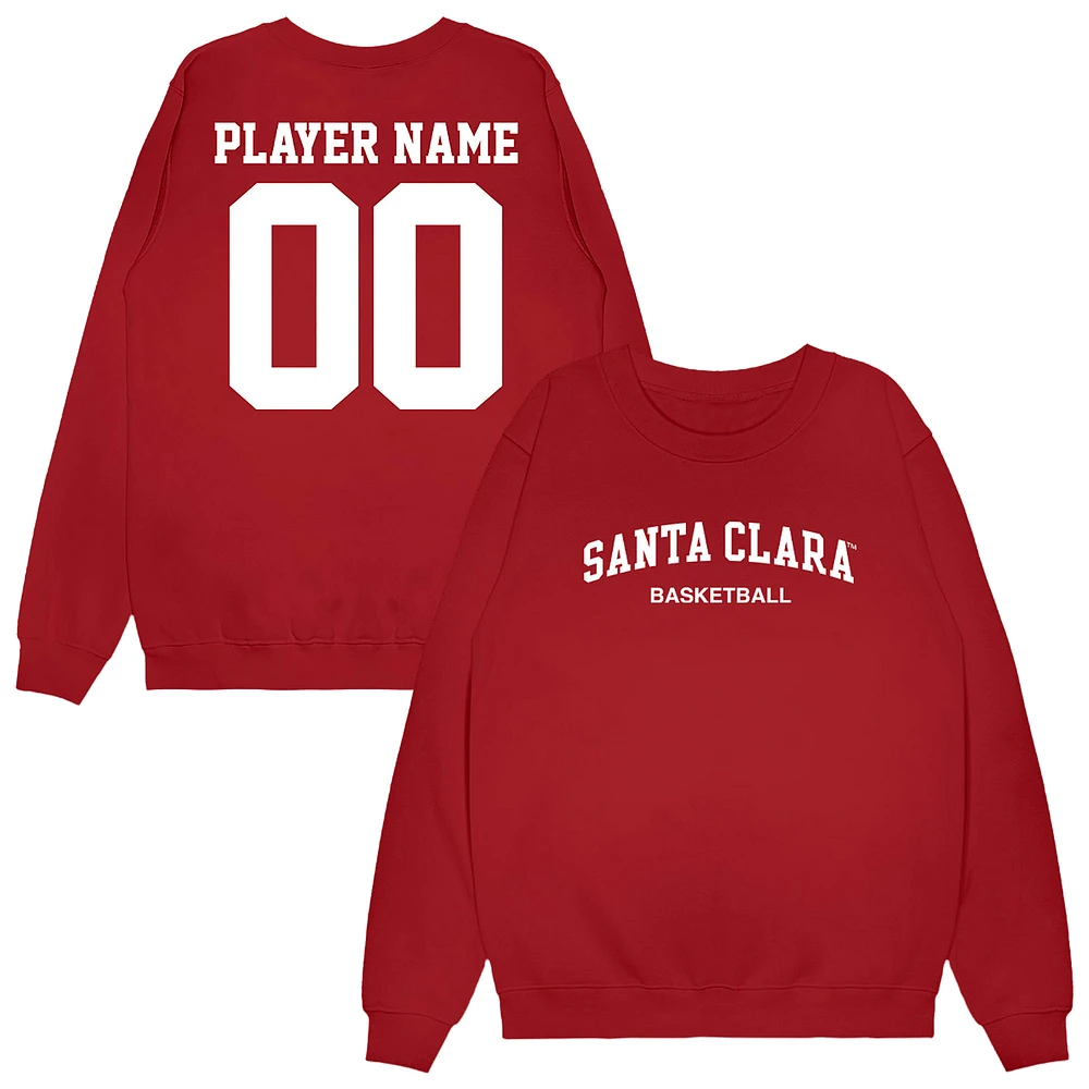 Unisex Cardinal Santa Clara Broncos NIL Pick-A-Player Women's Basketball Sweatshirt
