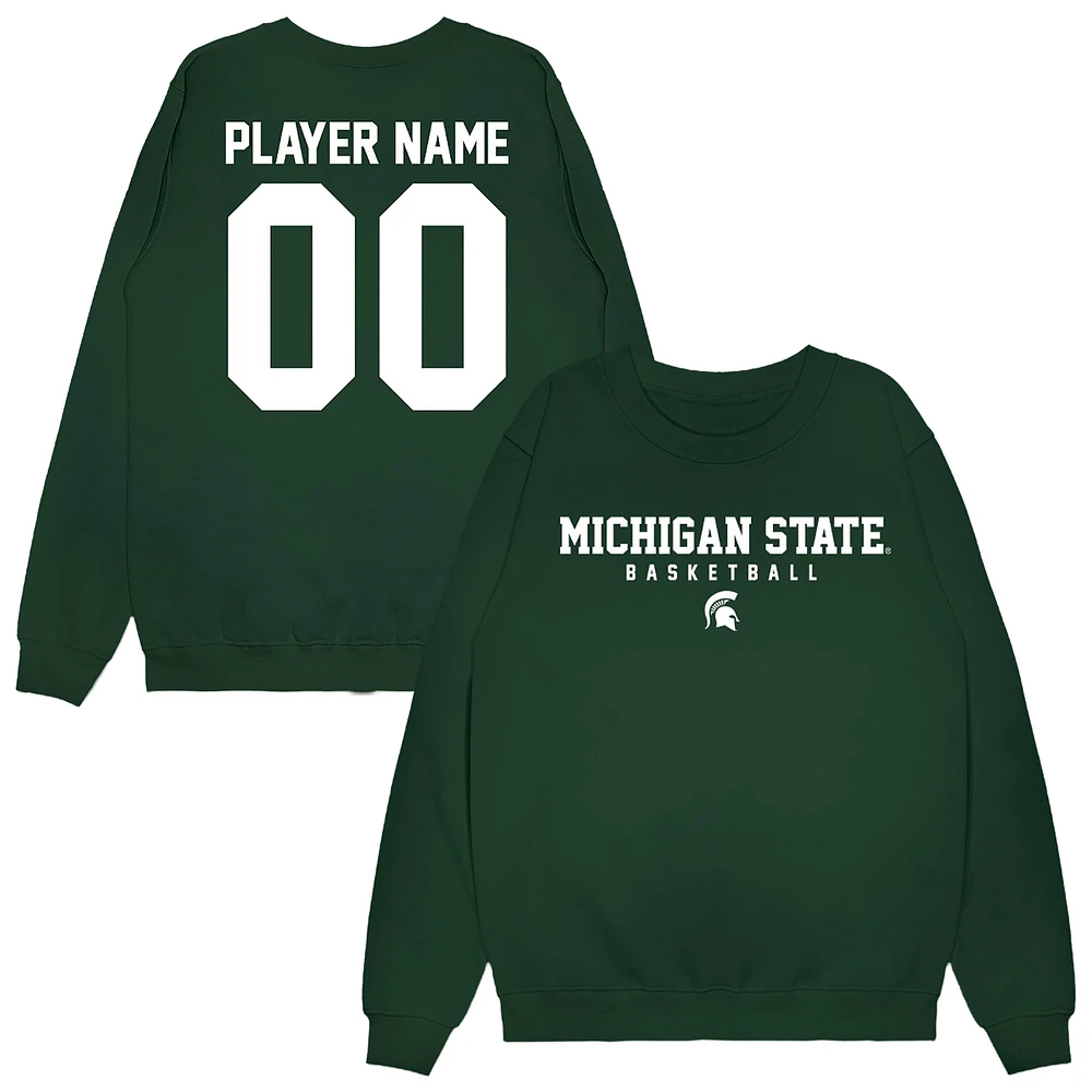 Unisex Green Michigan State Spartans NIL Pick-A-Player Women's Basketball Sweatshirt