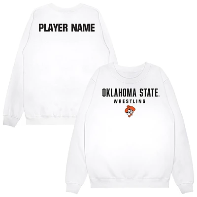 Unisex White Oklahoma State Cowboys NIL Pick-A-Player Wrestling Sweatshirt