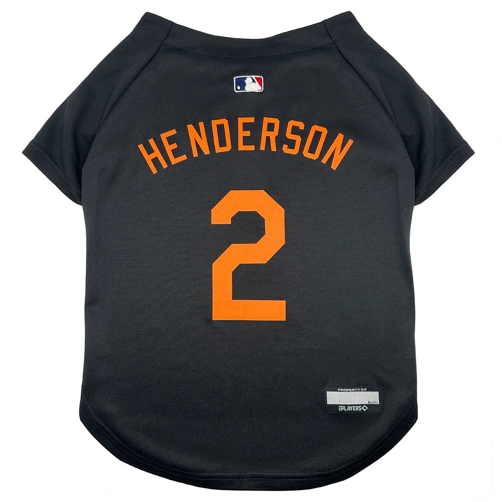 Gunnar Henderson Black Baltimore Orioles Player Pet Jersey