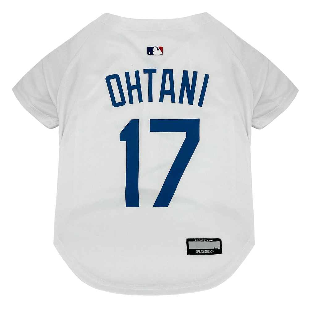 Shohei Ohtani White Los Angeles Dodgers Player Pet Jersey