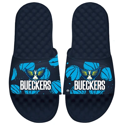Youth ISlide Paige Bueckers Navy Dallas Wings 2025 WNBA Draft Pattern Slide Sandals