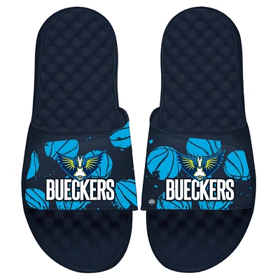 Unisex ISlide Paige Bueckers Navy Dallas Wings 2025 WNBA Draft Pattern Slide Sandals