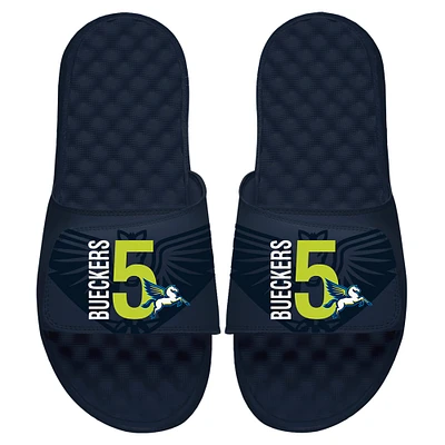 Youth ISlide Paige Bueckers Navy Dallas Wings 2025 WNBA Draft Combo Logo Slide Sandals