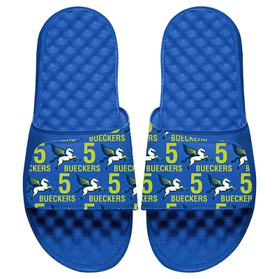 Youth ISlide Paige Bueckers Royal Dallas Wings 2025 WNBA Draft Team Pattern Slide Sandals