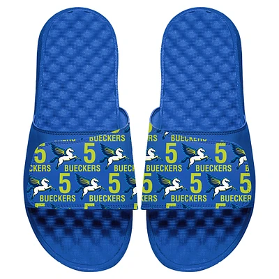 Unisex ISlide Paige Bueckers Royal Dallas Wings 2025 WNBA Draft Team Pattern Slide Sandals