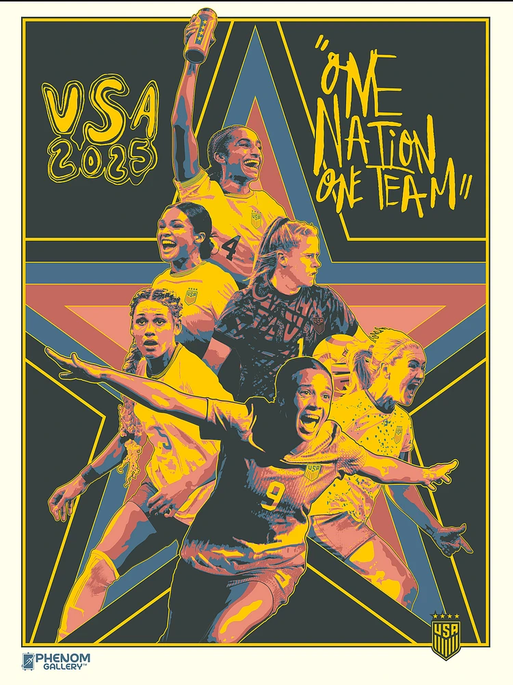 Phenom Gallery USWNT 2025 Players 18" x 24" Serigraph
