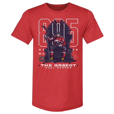 Men's 500 Level Alexander Ovechkin Washington Capitals NHL All-Time Leading Goal Scorer Tri-Blend Throne T-Shirt
