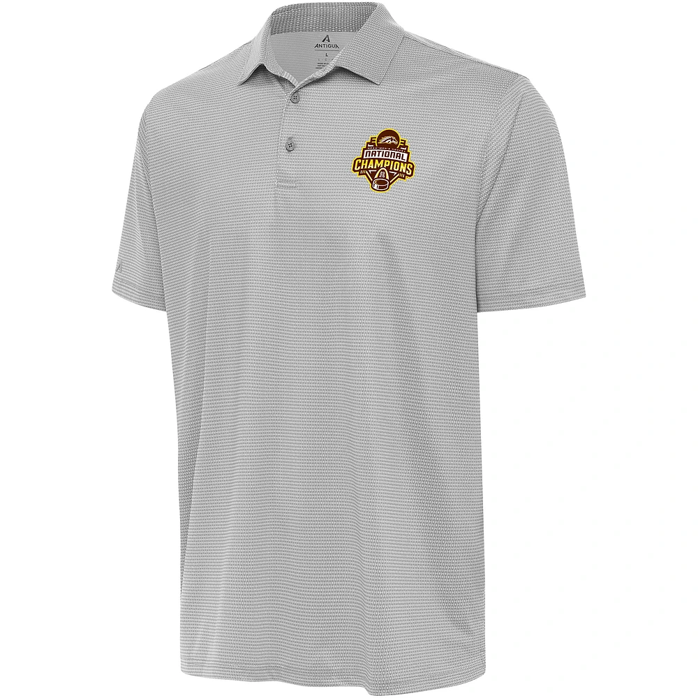 Men's Antigua White Western Michigan Broncos 2025 NCAA Frozen Four Ice Hockey National Champions Rings Polo