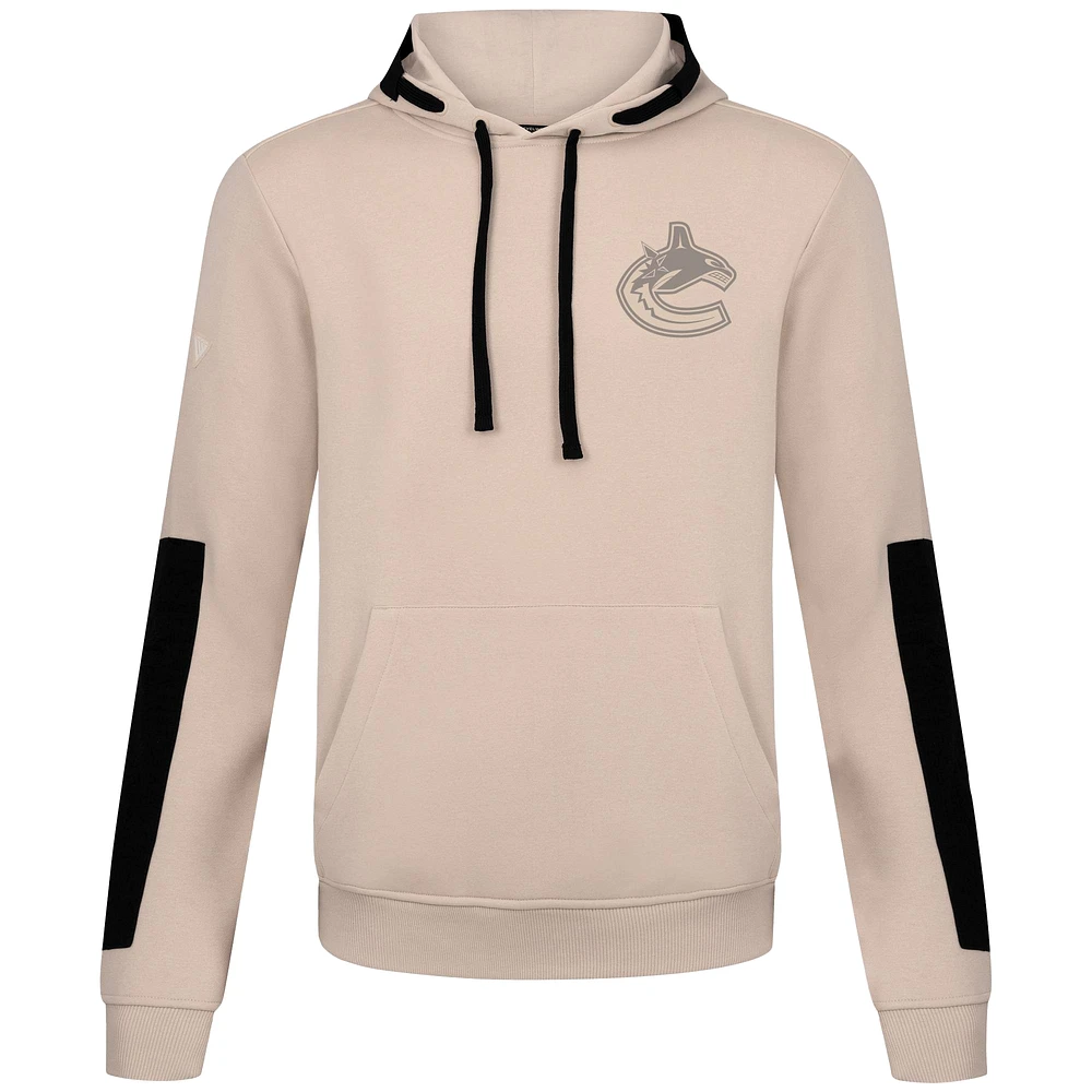 Men's Levelwear Khaki Vancouver Canucks Bombay Response Pullover Hoodie