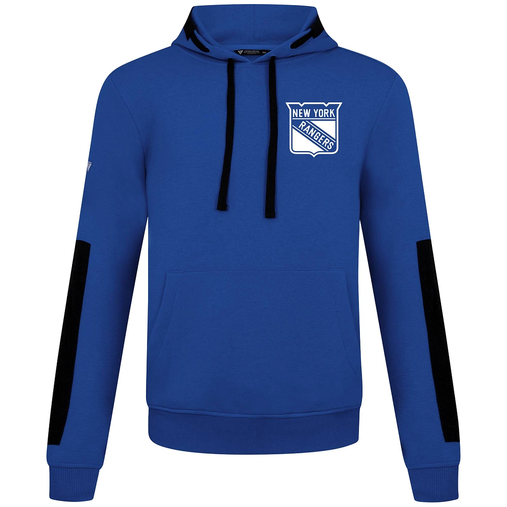 Men's Levelwear Royal New York Rangers Bombay Response Pullover Hoodie