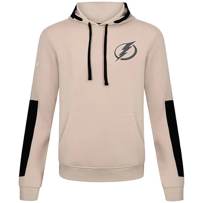 Men's Levelwear Khaki Tampa Bay Lightning Bombay Response Pullover Hoodie